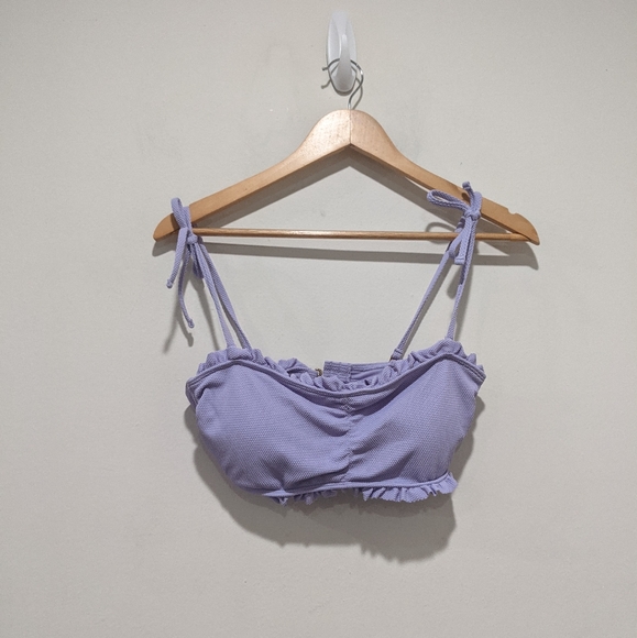 Hollister Other - NEW Hollister Lilac Ruffled Hem Bikini Top